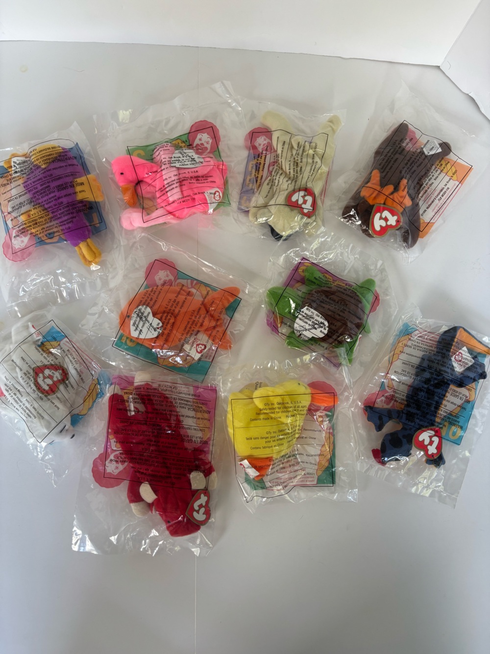 1997 McDonald's Ty Teenie Beanie Babies Complete Set (1-10) New Factory Sealed